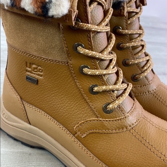 🌿UGG🌿 UGG Women's Zaylee Leopard
Waterproof Charcoal Leather Boots - Picture 10 of 16